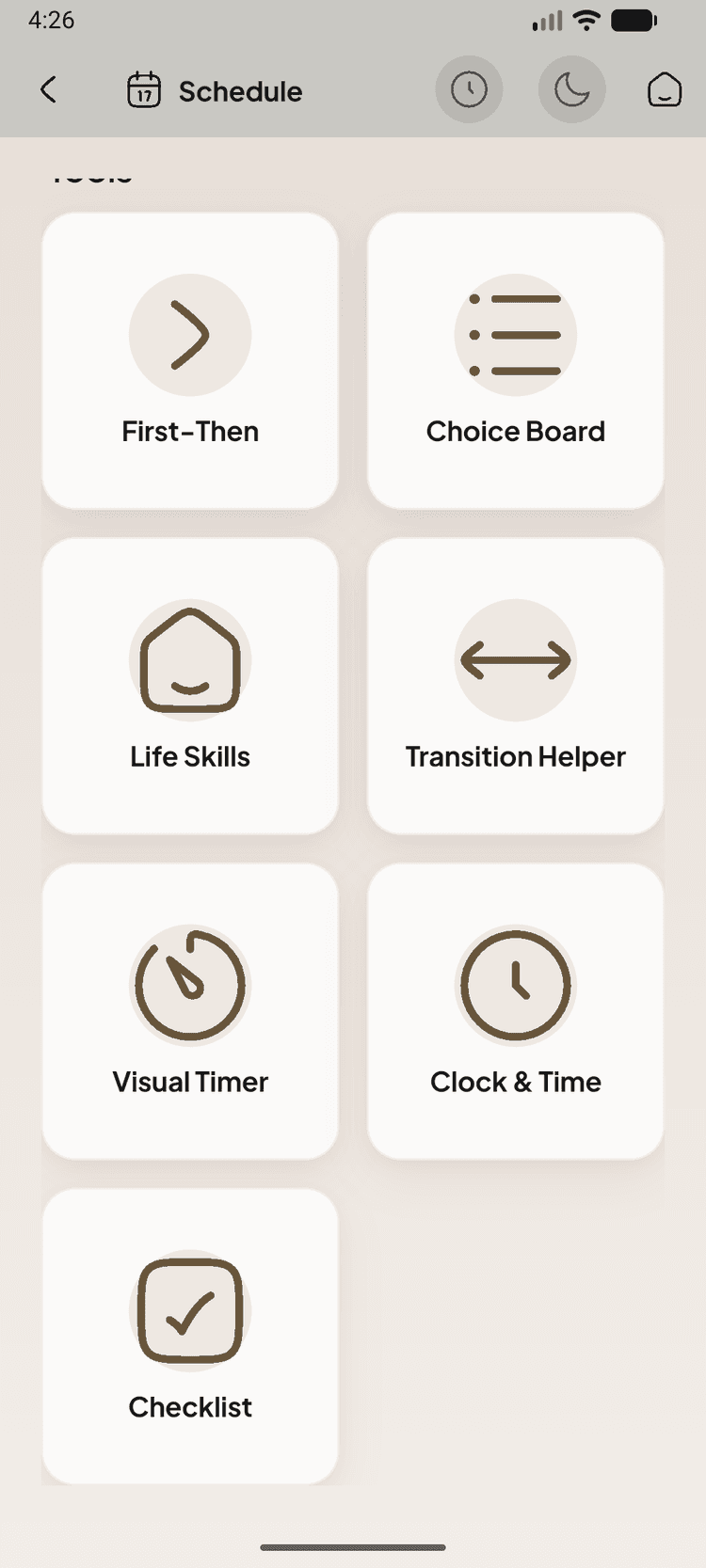 Vizuális napirend modul