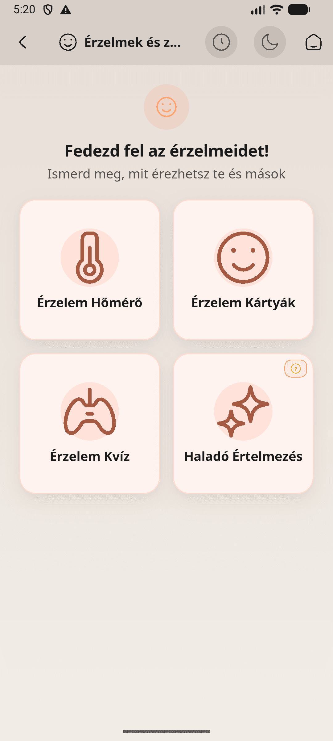 Érzelmek és zónák képernyőkép
