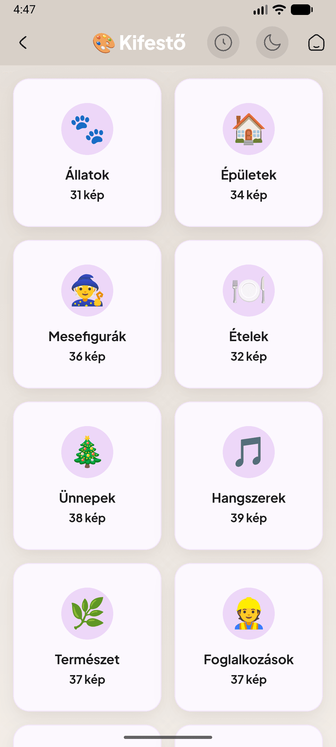 Kifestő kategóriák