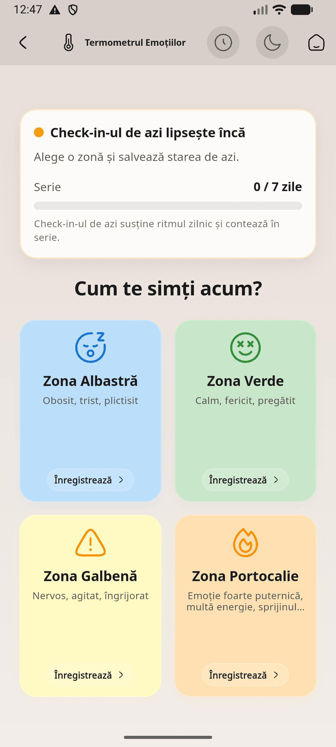 Emoții și zone captură de ecran 2