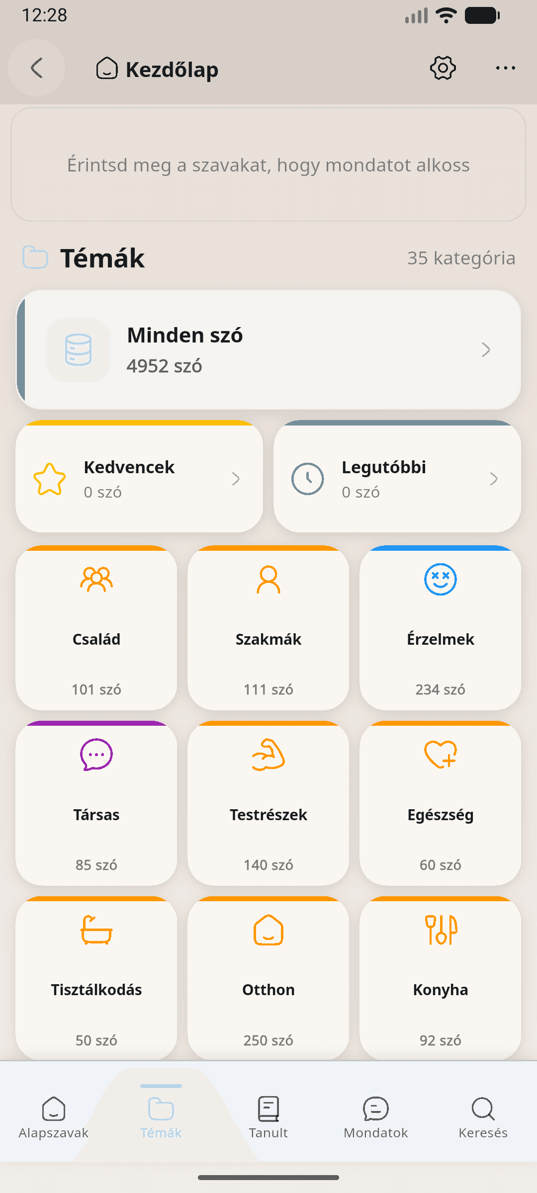 AAC Kommunikáció képernyőkép 2