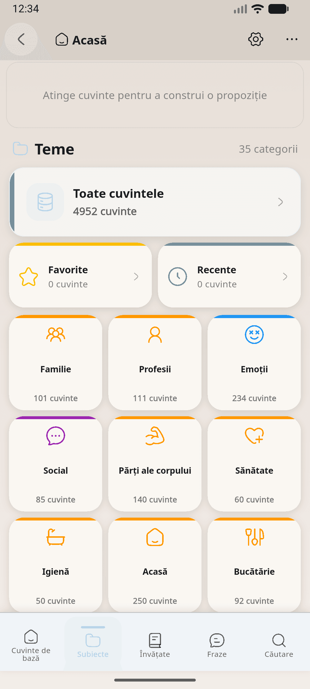 Comunicare AAC captură de ecran 2