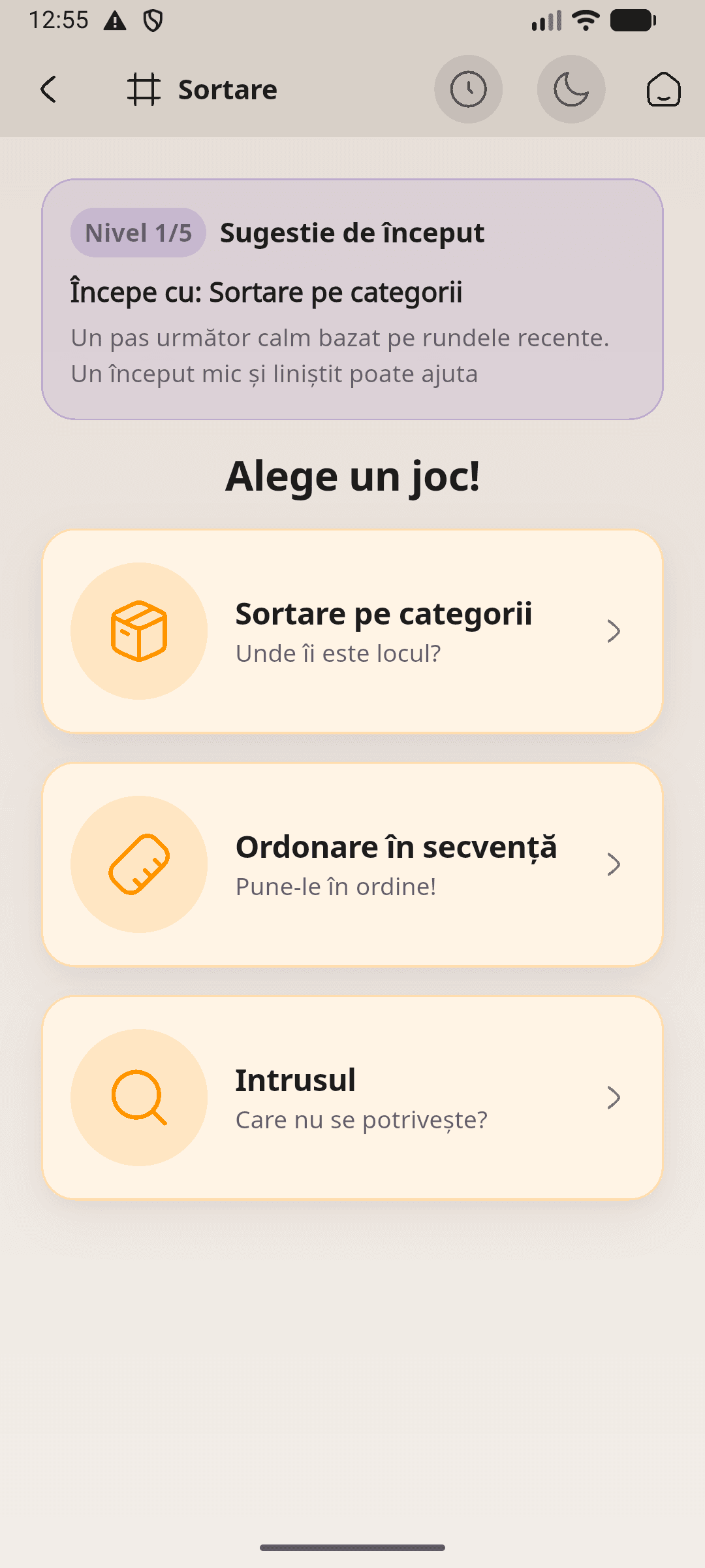 Jocuri cognitive captură de ecran 2